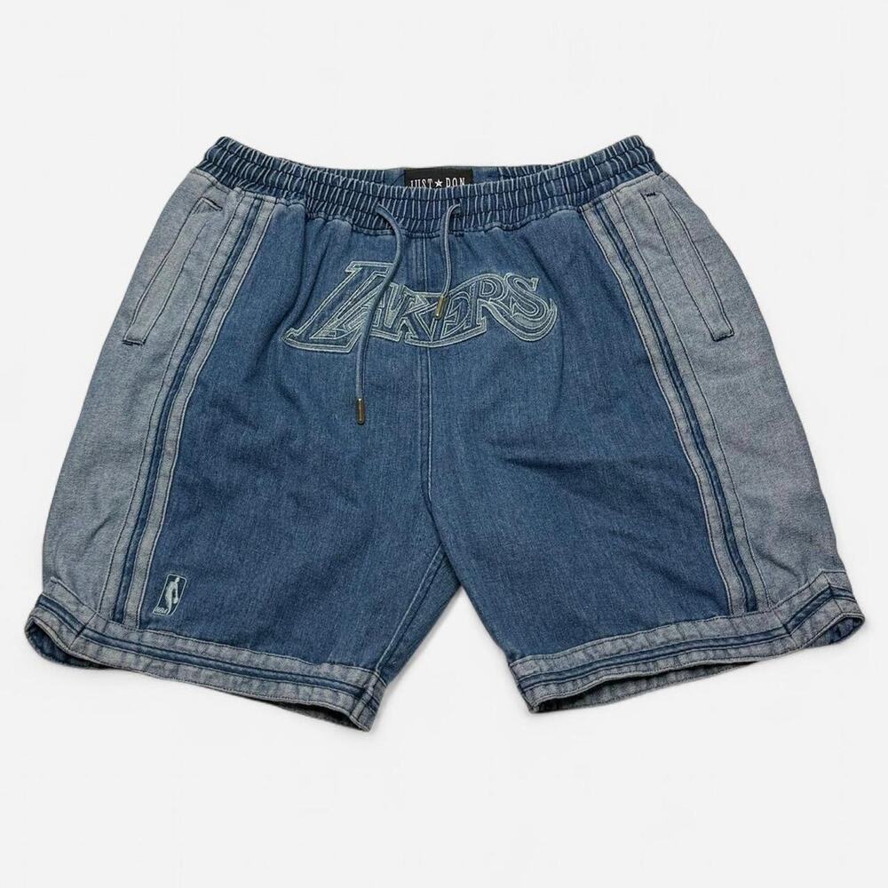 Just Don x Lakers Denim Shorts XXL NBA Basketball Streetwear Made in USA